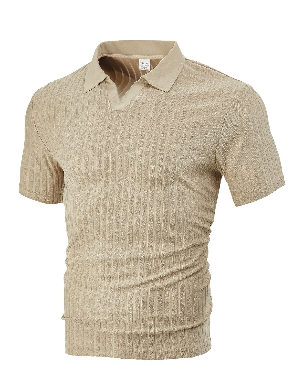 Men's Summer Short Sleeve Shirt - Breathable Jacquard Towel Fabric, Casual Striped Design, Comfortable Linen-Like Texture, Relaxed Fit_viptrois.com