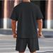 Men's Clothing Short Sleeved Shorts Suit Sports Leisure Vacation Two Piece T Shirt_viptrois.com