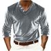 Men's Slim Fit V-Neck Long Sleeve T-Shirt – Lightweight Polyester Blend, Breathable & Wrinkle-Resistant, Versatile Layering Essential (8 Colors)_viptrois.com