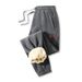 Men's Winter Fleece Jogger Pants With Embroidery - High Elasticity, Loose Fit, Plus Size (L-8XL) For Casual & Sports_viptrois.com