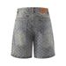 Men's High Street Washed Jacquard Denim Shorts – Relaxed Fit Cargo Shorts (S-3xl) Artisan Washed Texture_viptrois.com