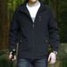 Men's Clothing Spring And Autumn Jackets For Middle Aged Men, Thin Workwear, Outdoor Leisure Windproof Hooded Mid Length Coat For Men_viptrois.com
