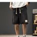 Men’s Clothing Men's Denim Shorts Summer Street Hip Hop Letter Straight Pants Retro Washed Loose Trendy Brand Shorts_viptrois.com