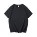 Mercerized Cotton Men's Short-sleeved T-shirt With Round Neck Loose Clothes, Summer Trend Solid Color White Half-sleeved Large Size, Men's Clothing_viptrois.com
