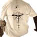 2024 New Summer Men's 3d Compass Printed Short Sleeve Tees Simple Fashion Male Clothing Loose Oversized T-Shirt For Men_viptrois.com