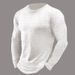 Pulse 2023 European And American Cross-Border Waffle Autumn Winter Men's Casual Round Neck Long Sleeve_viptrois.com