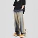 Men's Clothing High Street Gradient Color Scimitar Jeans For Men And Women, Neutral Loose Straight Wide Leg Casual Pants, Niche Lazy Style_viptrois.com