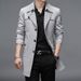 Men's Clothing spring and autumn style windbreaker men's youth men's casual mid length jacket_viptrois.com