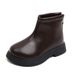 Child's shoes Fashion children boys cotton boots girls fashion leather boots windproof warm tide_viptrois.com