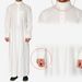 Men's Clothing Men's Robe Solid Color Qatar Stand Collar Men's Robe Dress_viptrois.com