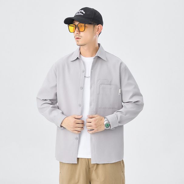 Nordmann Men's Shirt High-End Feel Autumn 2025 New Design Multi-Pocket Trendy Ins Style Loose Fit Versatile Jacket_viptrois.com