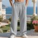 Men's Heavyweight Hip-Hop Pants – Jacquard Textured Straight Leg, Non-Iron Polyester (S-XXXL, Black/Navy/Khaki)_viptrois.com