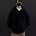 Retro Grey Hooded Sweater Men's Autumn And Winter Casual Versatile Knitted Sweater_viptrois.com