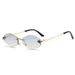 Neue Rahmenlose Sonnenbrille Mit Schnittkante, Rautenförmige, Personalisierte Leoparden-Sonnenbrille, UV400-Sonnenbrille, UV-beständig, Kleiner Rahmen_viptrois.com
