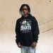American High Street Style Floral Gray Letter Print Fleece-lined Autumn And Winter Hooded Sweatshirt, Trendy_viptrois.com