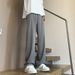 Men's Clothing Casual Trousers With Drape Men's Trousers Loose Straight Long Trousers_viptrois.com