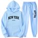 Men's Clothing Unisex Hoodie & Jogger Set – Trendy Letter Print, Fleece-Lined, Oversized Fit For Men & Women | NYC Streetwear Inspired_viptrois.com