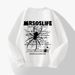 Men's & Women's Spider Print Crewneck Sweatshirt - Oversized Casual Pullover For Teens & Adults (Winter, Cotton Blend, Unisex, Streetwear)_viptrois.com