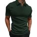 Men's Slim-Fit V-Neck Polo Shirt – Breathable & Wrinkle-Resistant Casual Tee (White/Black/Navy/More) – S-3XL_viptrois.com