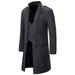 Loom Loom 2020 New Foreign Trade European Size Mid-Length Style Men's Two-Piece Herringbone Wool Trench Coat YF18_viptrois.com
