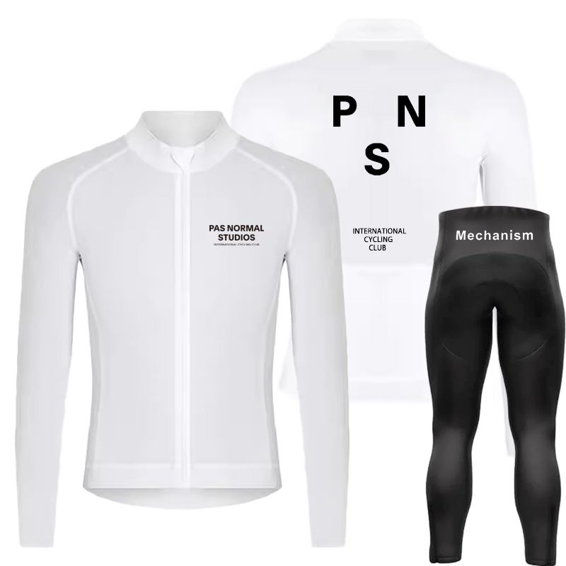 Men's Clothing New Autumn Long Sleeved Cycling Men's Cycling Clothes Road Racing Clothing Cycling Clothes Suit Milk Silk_viptrois.com