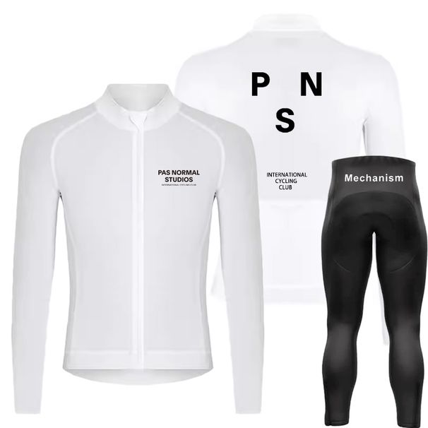 Men's Clothing New Autumn Long Sleeved Cycling Men's Cycling Clothes Road Racing Clothing Cycling Clothes Suit Milk Silk_viptrois.com