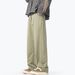 Men's American Style Heavyweight Cleanfit Grey Sweatpants Trendy Brand Patchwork Loose Wide Leg Casual Sports Pants_viptrois.com