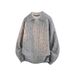 Two Lapel Twist Pullover Sweater Men's Autumn And Winter New Thickened Lazy V-neck Knitted Sweater Loose Top_viptrois.com