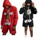 Men's 3D Letter Print Hooded Sweatshirt Set Trendy Casual Versatile Shorts Two Piece Set High Street Style_viptrois.com