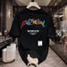 2025 New High-end Swallowtail Print Round Neck T-shirt In Summer, Loose Graffiti Casual Short Sleeved Base Shirt For Men_viptrois.com