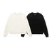 New Autumn Winter Fleece Lined Solid Color American Street Style Trendy Brand Crew Neck Unisex Sweatshirt_viptrois.com