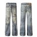 Men's Clothing 2025 American Retro Trend Street Style Old Color Washed Design Straight Men's Denim Trousers_viptrois.com