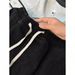 Men's Washed Black Gradient Distressed Denim Shorts Trendy Summer Style Cool And Edgy Drawstring Cropped Pants_viptrois.com