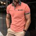 2025 Summer New Men's Fashion Slim And Comfortable Shirt Chest Pocket Lapel Button Business Color Match Casual Breathable T-shirt_viptrois.com