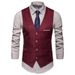 Men's Clothing Groomsmen Dress Vest Business Casual Suit Men's Vest Style Slim Vest_viptrois.com