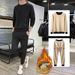 Pure New Lamb Wool Winter Fleece Men's Cross-Border Long Sleeve Sweatshirt Three-Piece Set Wholesale_viptrois.com