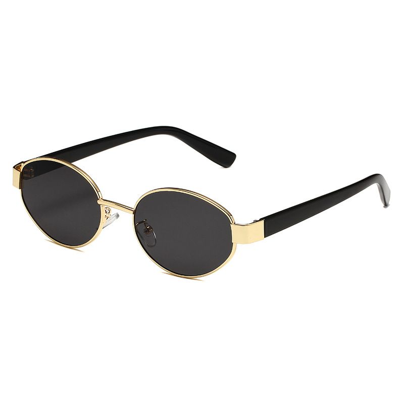 Women's High-End Metal Sunglasses - Fashion Oval Small Frame (Trendy Photo-Friendly Glasses)_viptrois.com