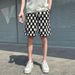 Men's Retro Checkered Casual Shorts Style High Street Loose Fit Sporty Five Point Pants Summer New Arrival_viptrois.com