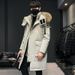 Pure Cross-Border Foreign Trade Mid-Length Down Jacket For Men Winter Large Fur Collar Workwear Over-the-Knee Thickened Warm_viptrois.com