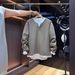 Men's Casual Long Sleeve Pullover Hoodie - Fashionable Two-Tone Layered T-Shirt Design, Slim Fit, Versatile For Everyday Wear (Black, Red, Khaki)_viptrois.com