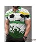 Polo Uomo Poliestere Non Elastico Taglio Dritto Stampa Calcio Folla Stile Dinamico Sportivo Casual Per Eventi E Uso Quotidiano_viptrois.com