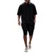 Men's Clothing Summer Large Version Sports Suit Casual Loose Short Sleeved T Shirt Shorts_viptrois.com