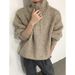 High Neck Sweater For Men, Warm And Loose Knit Sweater, Casual Pullover Sweater_viptrois.com