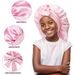 Baby Sleeping Cap Bow Elastic Ribbon Silk Children's Satin Hat Bonnet_viptrois.com