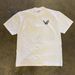 American Butterfly Print Short T-Shirt Men Pure Cotton Loose Trendy High Street Style Half Sleeve Summer_viptrois.com
