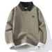 Pure Men's Turn-Down Collar 2025 Winter New Fashion Casual One-Piece Fleece Comfortable Warm Knitted Sweater_viptrois.com