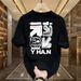 Men's Clothing Handsome Heavy Cotton Short Sleeved T Shirt Bear Print T Shirt Trendy Street Loose Round Neck Top_viptrois.com
