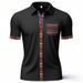 New Summer Men's Loose Casual Light Bohemian Style Color-Block Shirt Short Sleeve Cardigan_viptrois.com
