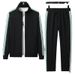 Men's Clothing New spring and autumn sports suits loose couple style, versatile sweatshirt jacket, casual trousers, trendy brand two piece suit_viptrois.com