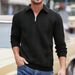 Pulse 2025 Spring Autumn New Cross-Border European And American Style Half-Zip Turn-Down Collar Pullover Sweatshirt Casual_viptrois.com